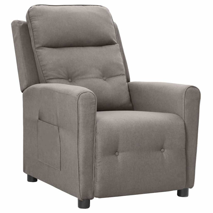 Fotoliu rabatabil, gri taupe, material textil WALTI