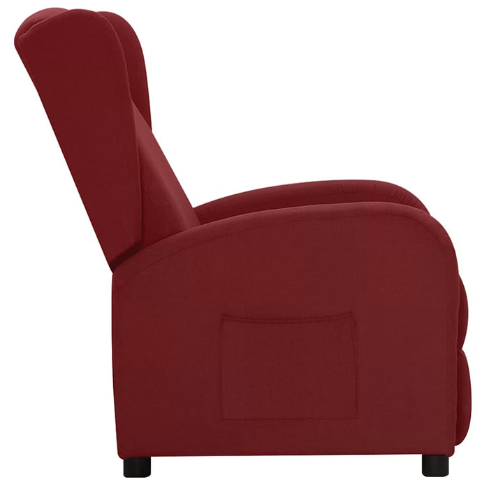 Fotoliu rabatabil, roșu vin, material textil WALTI