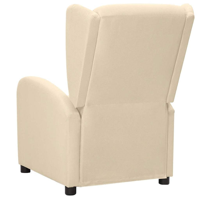 Fotoliu rabatabil, crem, material textil WALTI