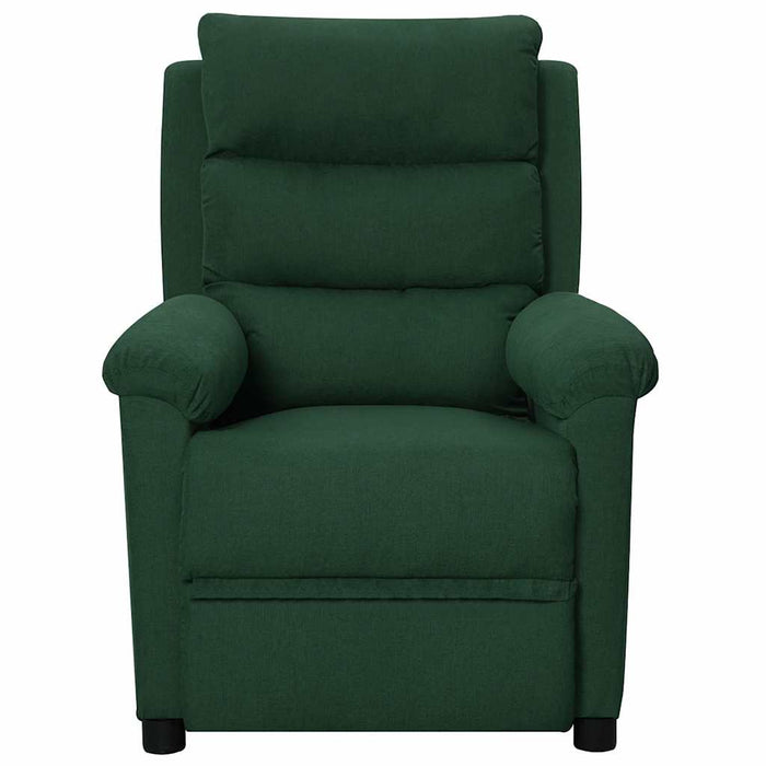 Fotoliu rabatabil, verde închis, material textil WALTI