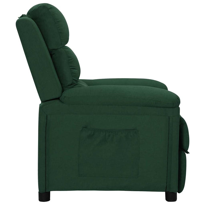 Fotoliu rabatabil, verde închis, material textil WALTI