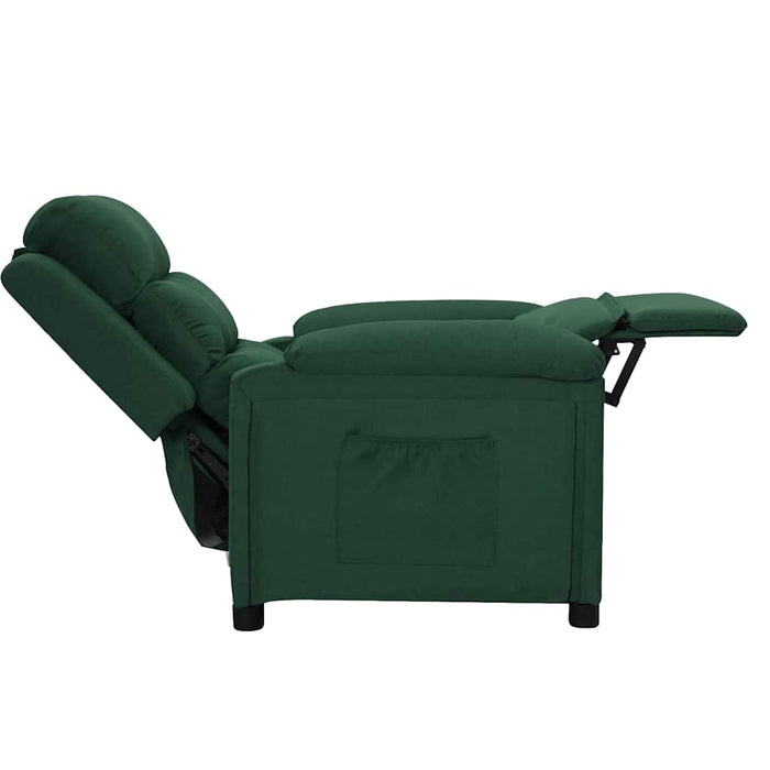 Fotoliu rabatabil, verde închis, material textil WALTI