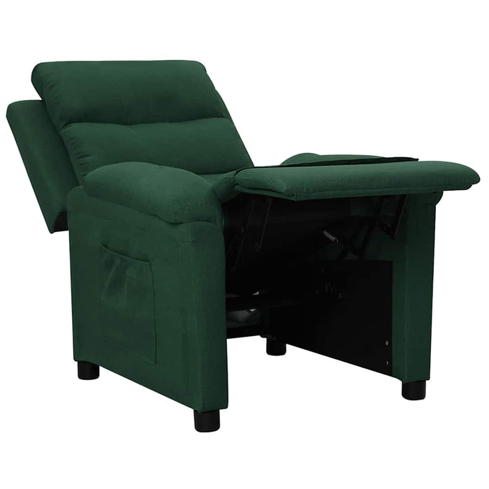 Fotoliu rabatabil, verde închis, material textil WALTI