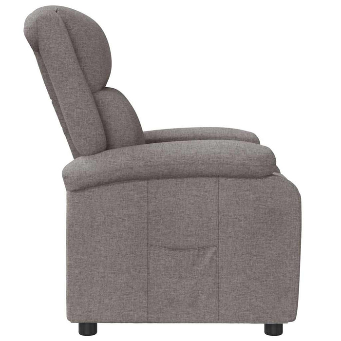 Fotoliu rabatabil, gri taupe, material textil - WALTI WALTI