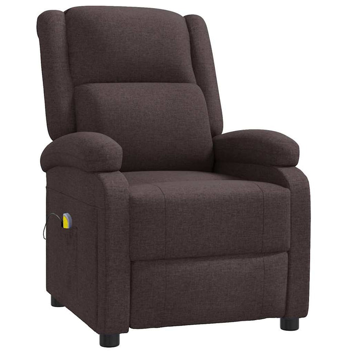 Fotoliu de masaj spătar aripi, maro închis, material textil WALTI