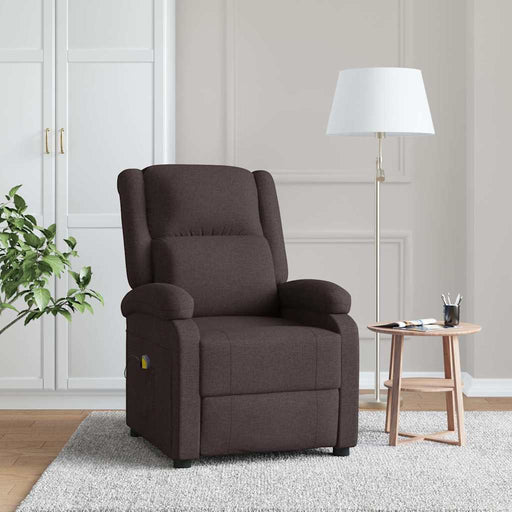 Fotoliu de masaj spătar aripi, maro închis, material textil - WALTI WALTI