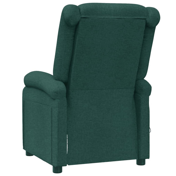 Fotoliu de masaj spătar aripi, verde închis, material textil WALTI