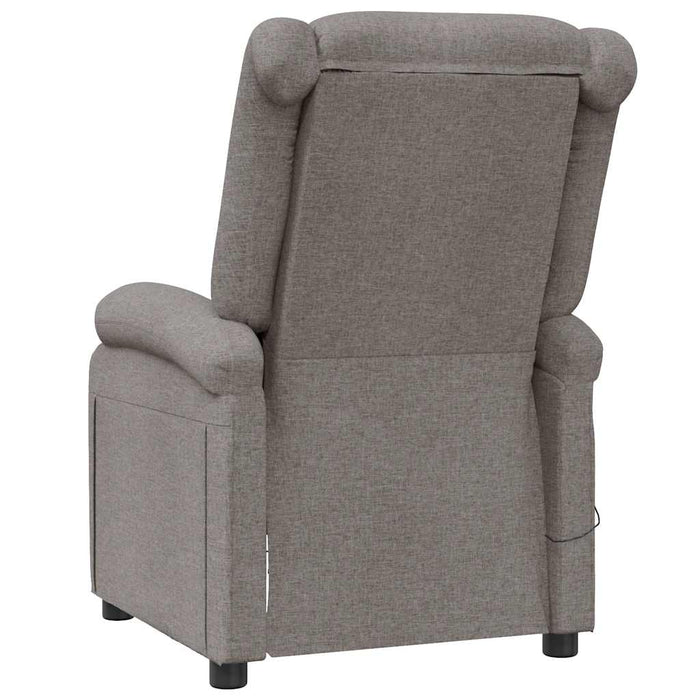 Fotoliu de masaj spătar aripi, gri taupe, material textil WALTI
