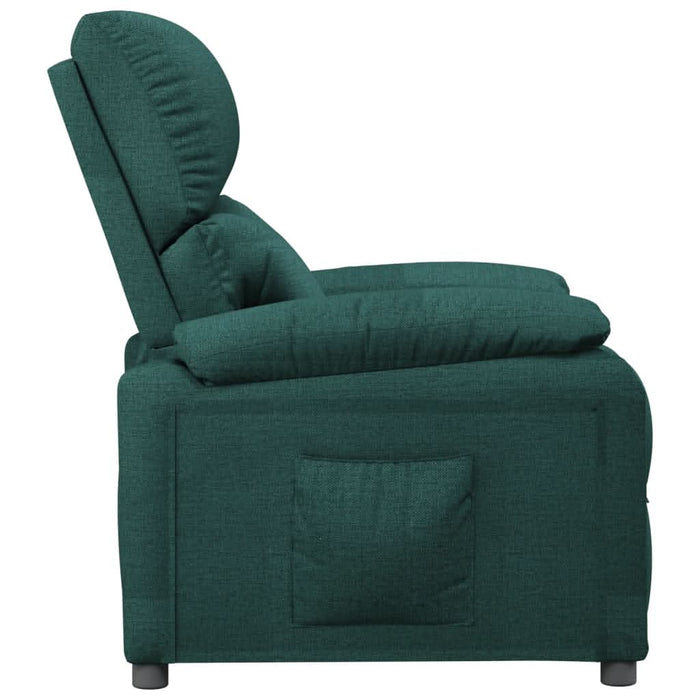 Fotoliu rabatabil, verde închis, material textil - WALTI WALTI