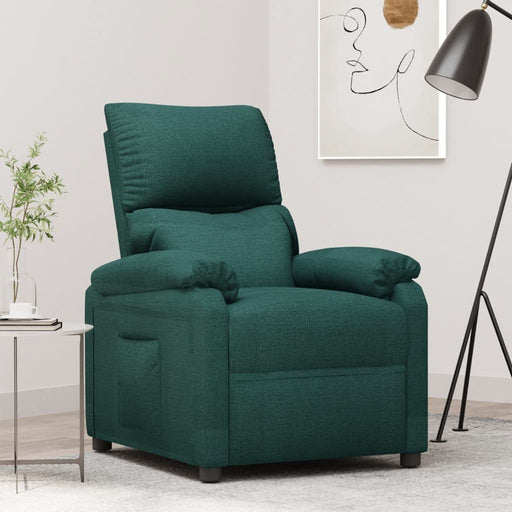 Fotoliu rabatabil, verde închis, material textil - WALTI WALTI