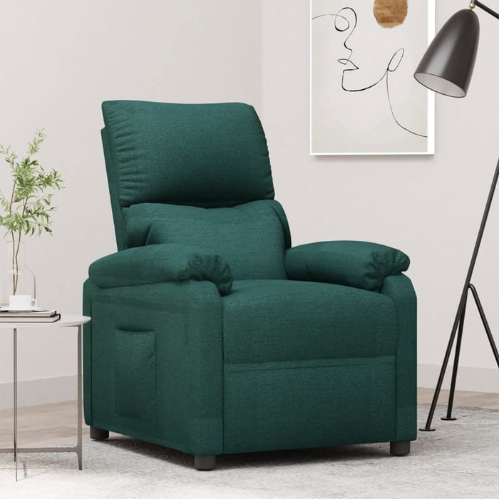 Fotoliu rabatabil, verde închis, material textil - WALTI WALTI