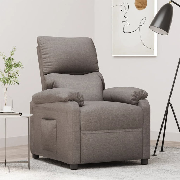 Fotoliu rabatabil, gri taupe, material textil - WALTI WALTI