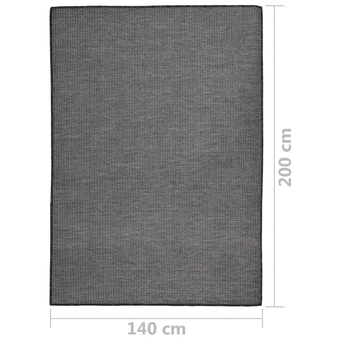 Covor de exterior, gri, 140x200 cm, țesătură plată - WALTI WALTI