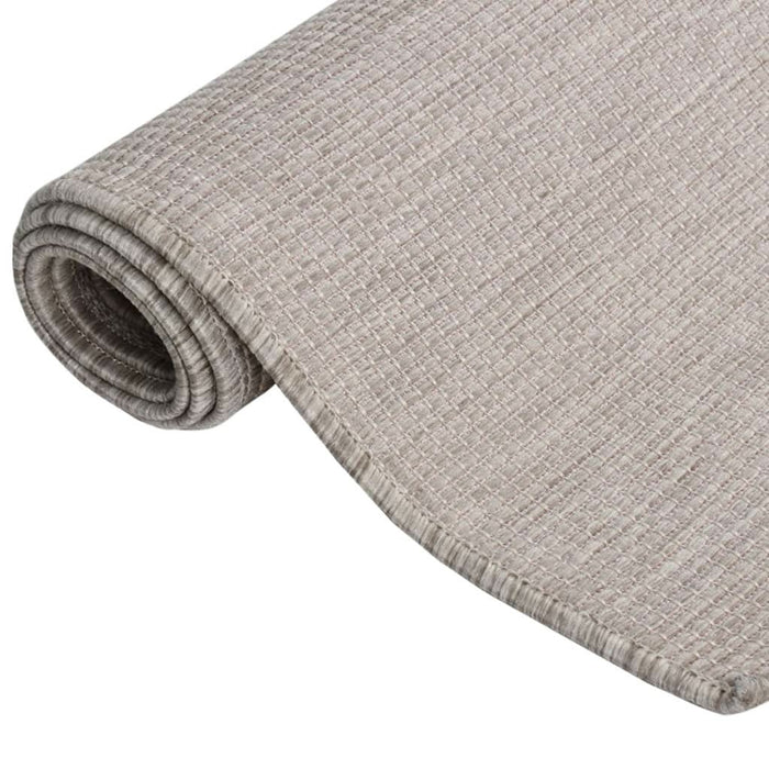 Covor de exterior, gri taupe, 80x250 cm, țesătură plată - WALTI WALTI