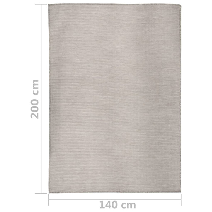 Covor de exterior, gri deschis, 140x200 cm, țesătură plată WALTI