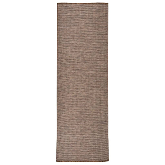 Covor de exterior, maro, 80x250 cm, țesătură plată WALTI