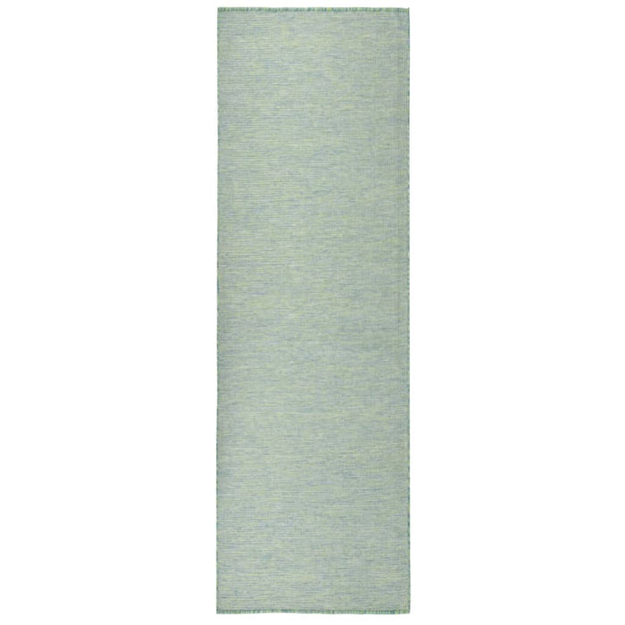 Covor de exterior, turcoaz, 80x250 cm, țesătură plată WALTI