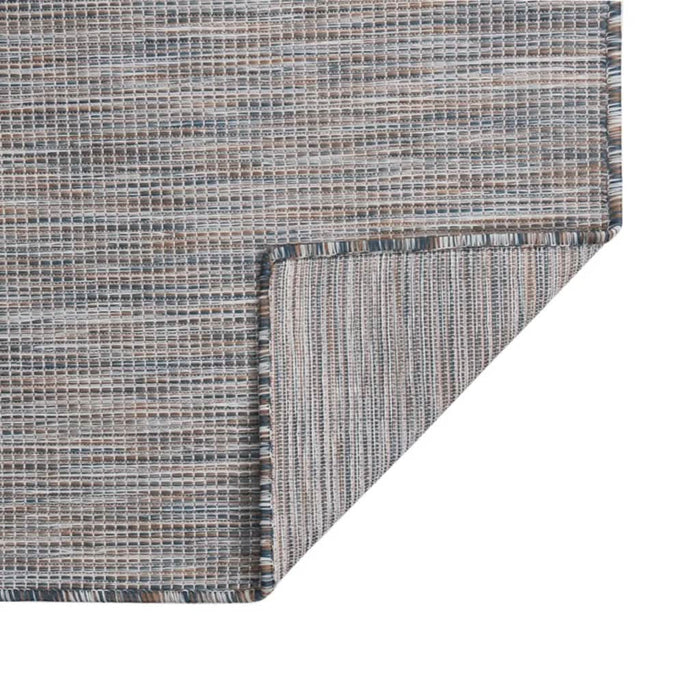 Covor de exterior, maro şi albastru, 80x250 cm, țesătură plată - WALTI WALTI