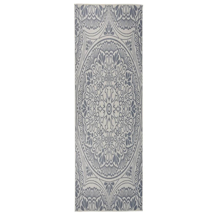 Covor de exterior, model albastru, 80x250 cm, țesătură plată - WALTI WALTI