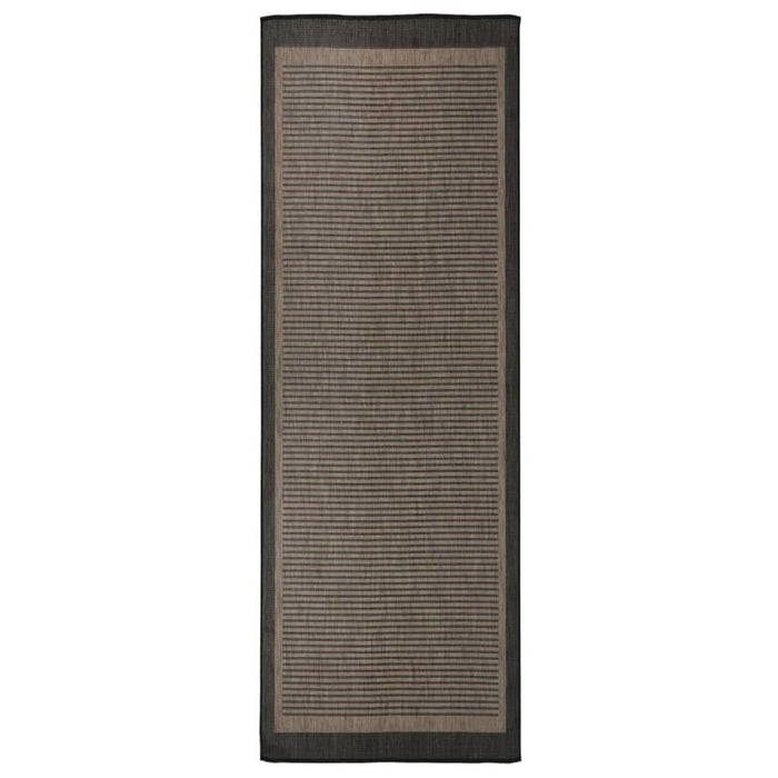 Covor de exterior, maro închis, 80x250 cm, țesătură plată - WALTI WALTI