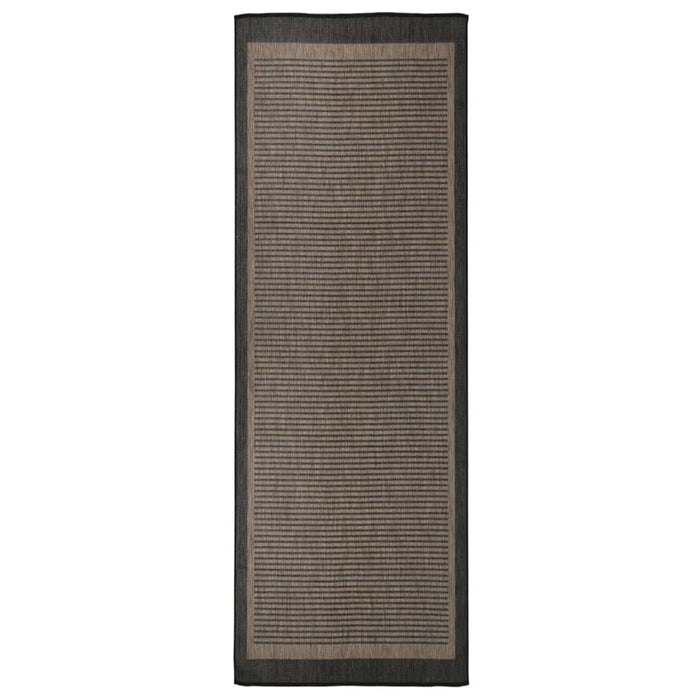 Covor de exterior, maro închis, 80x250 cm, țesătură plată - WALTI WALTI
