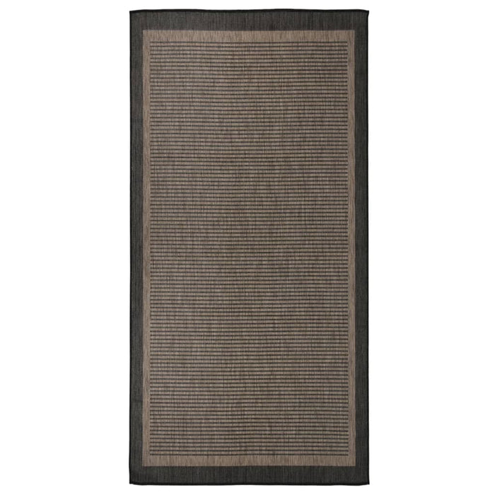 Covor de exterior, maro închis, 100x200 cm, țesătură plată WALTI