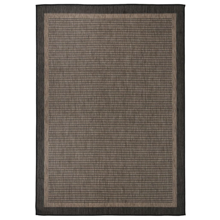 Covor de exterior, maro închis, 140x200 cm, țesătură plată - WALTI WALTI