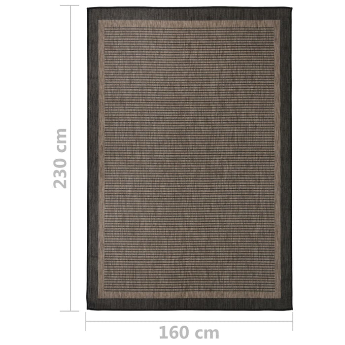Covor de exterior, maro închis, 160x230 cm, țesătură plată WALTI