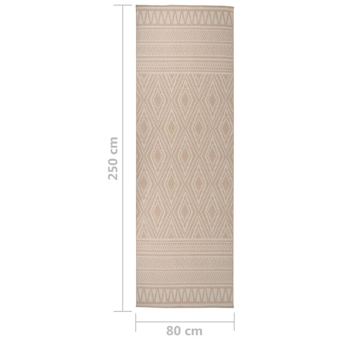 Covor de exterior, dungi maro, 80x250 cm, țesătură plată WALTI