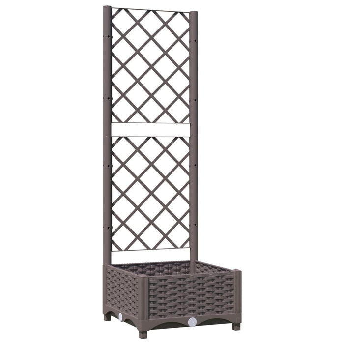 Jardinieră de grădină cu spalier maro, 40x40x121,5 cm, PP - WALTI WALTI