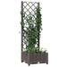 Jardinieră de grădină cu spalier maro, 40x40x121,5 cm, PP - WALTI WALTI