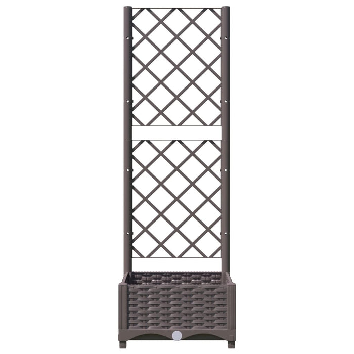 Jardinieră de grădină cu spalier maro, 40x40x121,5 cm, PP - WALTI WALTI