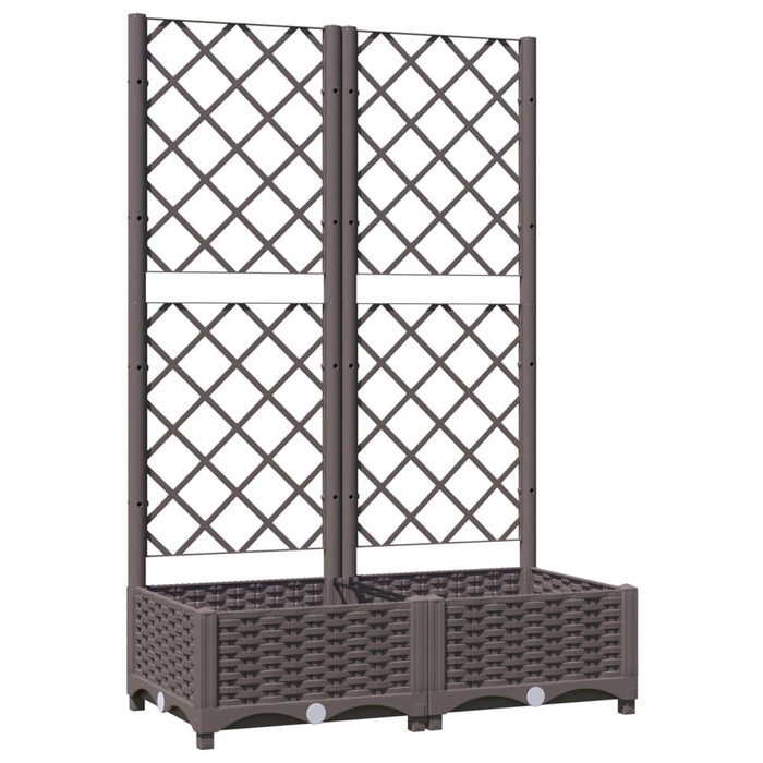 Jardinieră de grădină cu spalier maro, 80x40x121,5 cm, PP WALTI