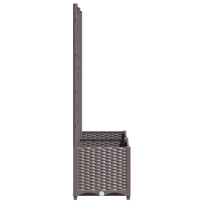 Jardinieră de grădină cu spalier maro, 80x40x136 cm, PP - WALTI WALTI