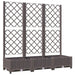 Jardinieră de grădină cu spalier, maro, 120x40x121,5 cm, PP - WALTI WALTI