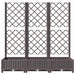 Jardinieră de grădină cu spalier, maro, 120x40x121,5 cm, PP - WALTI WALTI