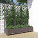 Jardinieră de grădină cu spalier, maro, 120x40x121,5 cm, PP - WALTI WALTI