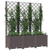Jardinieră de grădină cu spalier, maro, 120x40x136 cm, PP - WALTI WALTI