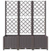 Jardinieră de grădină cu spalier, maro, 120x40x136 cm, PP - WALTI WALTI