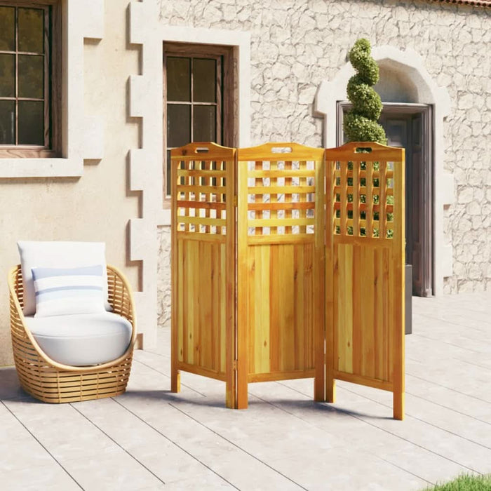 Paravan de cameră 3 panouri 121,5x2x115 cm lemn masiv de acacia - WALTI WALTI