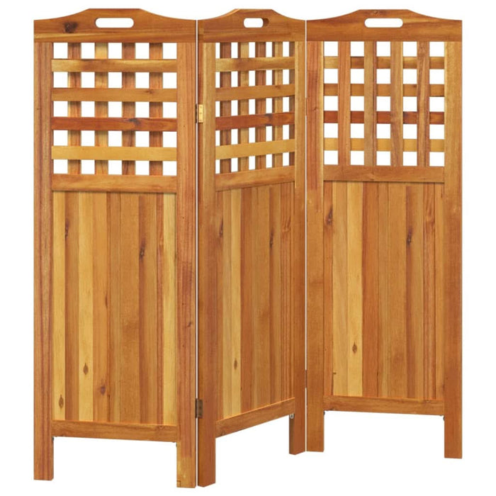 Paravan de cameră 3 panouri 121,5x2x115 cm lemn masiv de acacia - WALTI WALTI