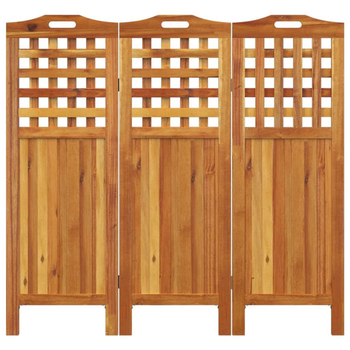 Paravan de cameră 3 panouri 121,5x2x115 cm lemn masiv de acacia - WALTI WALTI