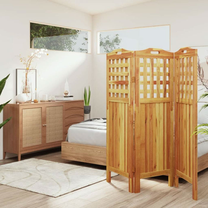 Paravan de cameră 3 panouri 121,5x2x115 cm lemn masiv de acacia - WALTI WALTI