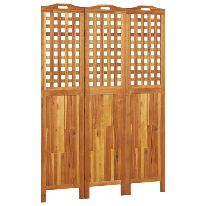 Paravan de cameră 3 panouri 121,5x2x180 cm lemn masiv de acacia - WALTI WALTI