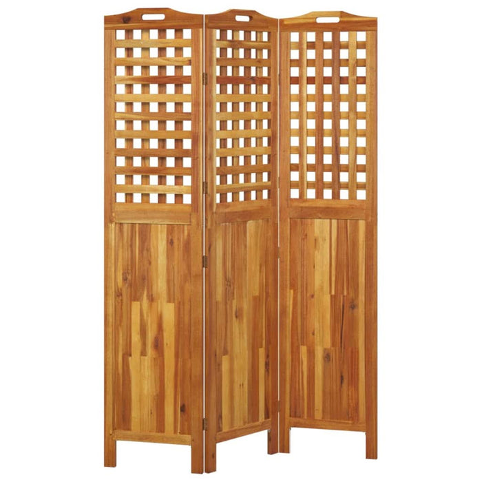 Paravan de cameră 3 panouri 121,5x2x180 cm lemn masiv de acacia - WALTI WALTI
