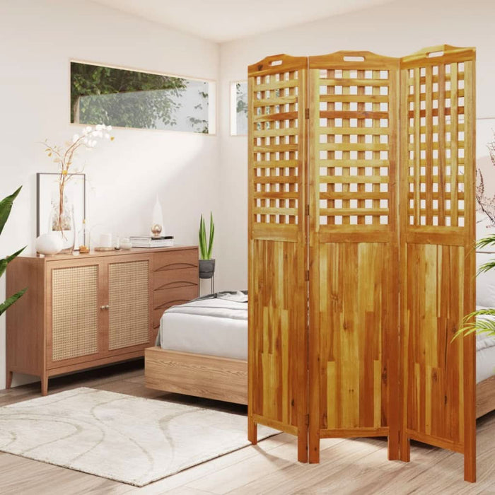 Paravan de cameră 3 panouri 121,5x2x180 cm lemn masiv de acacia - WALTI WALTI
