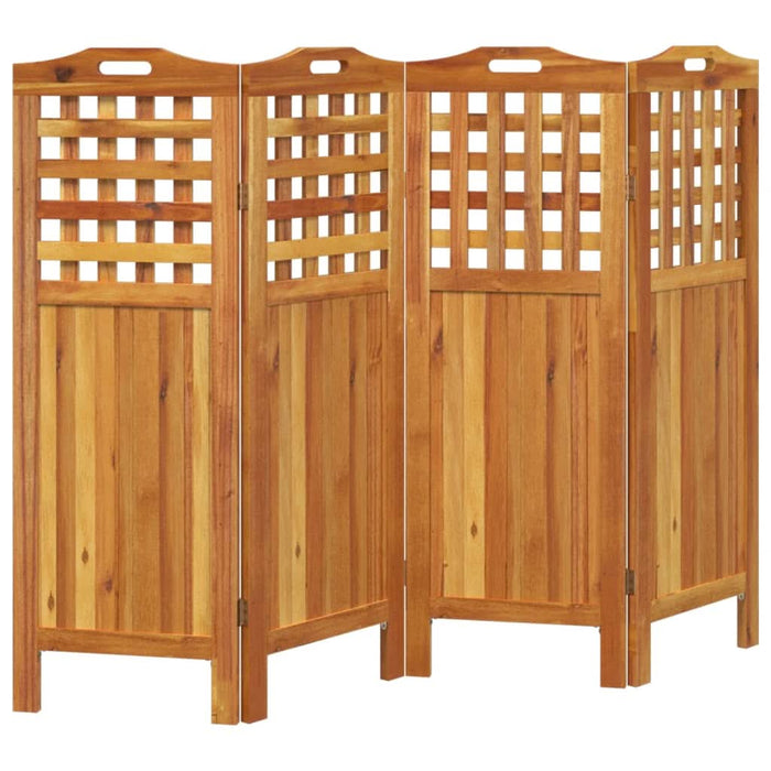 Paravan de cameră 4 panouri 162x2x115 cm lemn masiv de acacia - WALTI WALTI