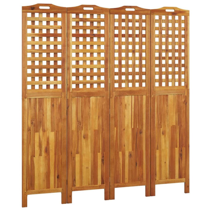 Paravan de cameră 4 panouri 162x2x180 cm lemn masiv de acacia - WALTI WALTI