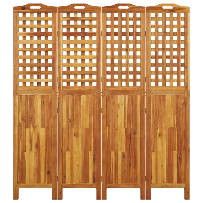Paravan de cameră 4 panouri 162x2x180 cm lemn masiv de acacia - WALTI WALTI