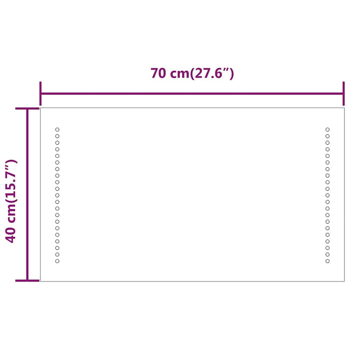 Oglindă de baie cu LED, 70x40 cm - WALTI WALTI